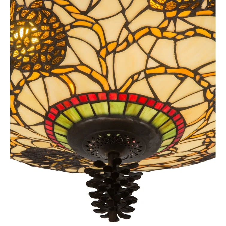 Glass Semi Flush Mount