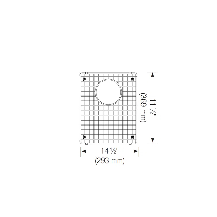 Stainless Steel Bottom Grid for Small Bowl of Precision 60/40 Sinks