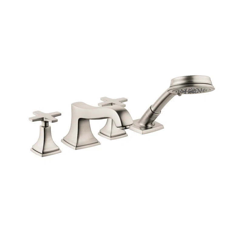 Hansgrohe Metropol Classic 4-Hole Roman Tub Set Trim with 1.8 GPM Handshower Trim Set Only
