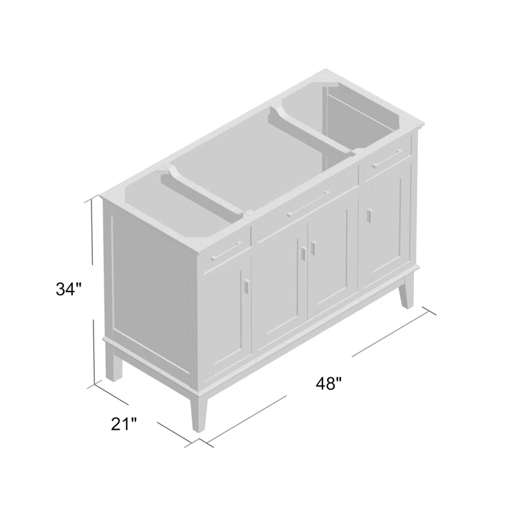 Anglet 48" Bathroom Vanity Base Only