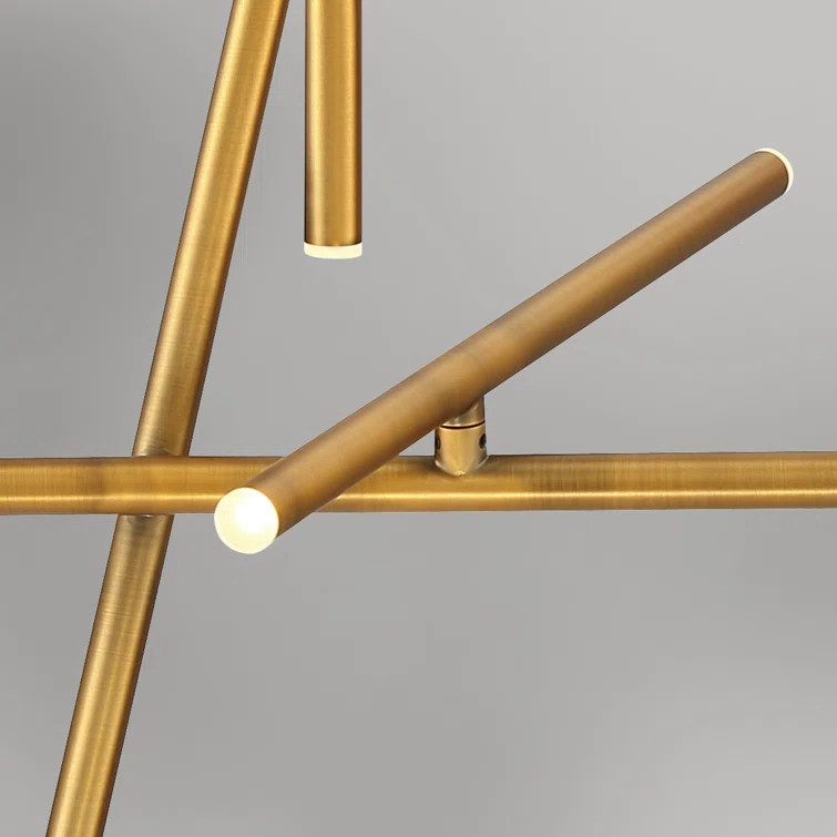 Crossroads 10 - Light Dimmable LED Sputnik Modern Linear Chandelier
