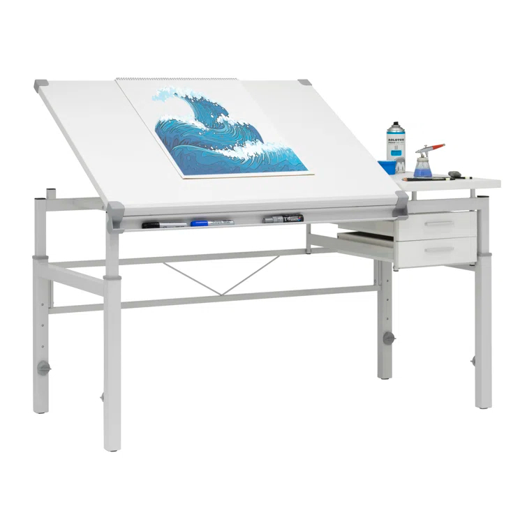 Inbox Zero Cowie Height Adjustable Drafting Table
