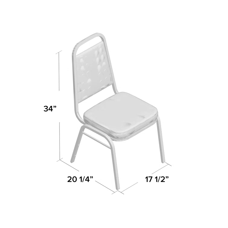 Flash Furniture Amaya Trapezoidal Back Stacking Banquet Chair with 2.5" Thick Seat