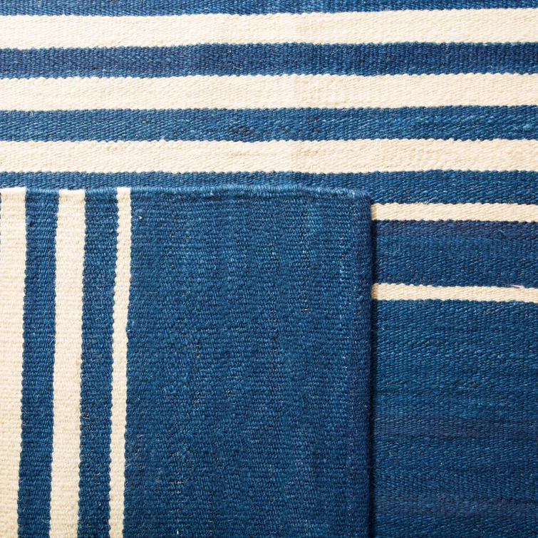 Pacific Stripe Handmade Wool 6' x 9' Area Rug