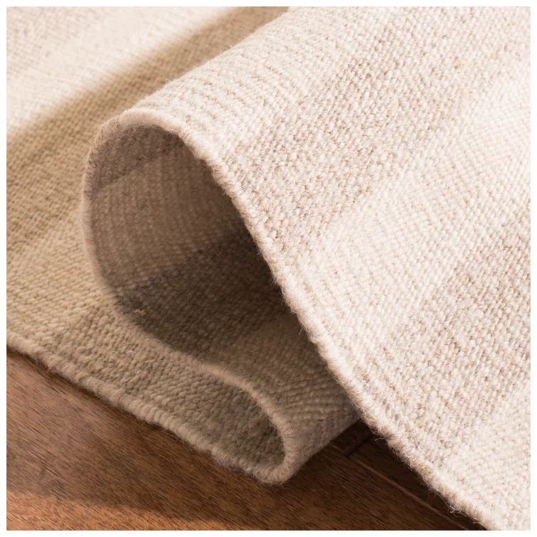Coastal Tones Handwoven Wool Stripe Area Rug 10' x 14'