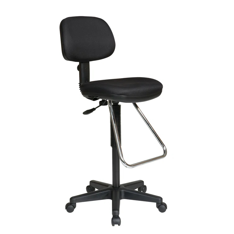 Polyester Blend Drafting Chair with Headrest