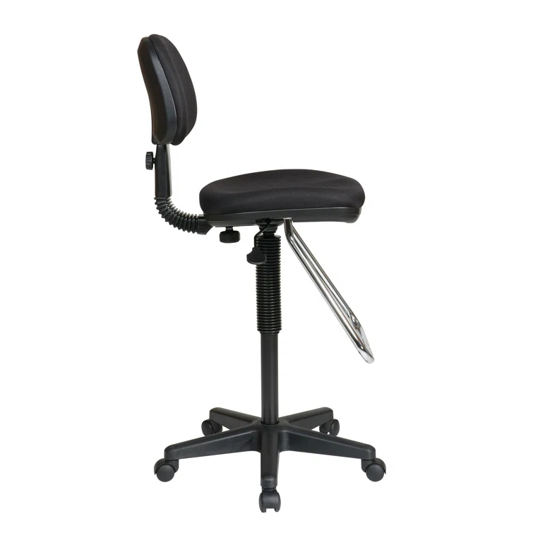 Polyester Blend Drafting Chair with Headrest