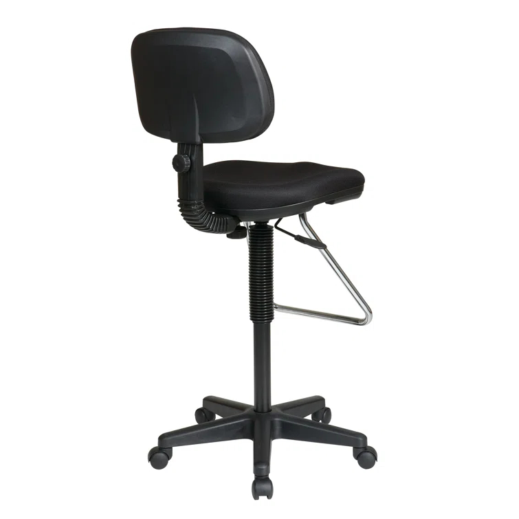 Polyester Blend Drafting Chair with Headrest