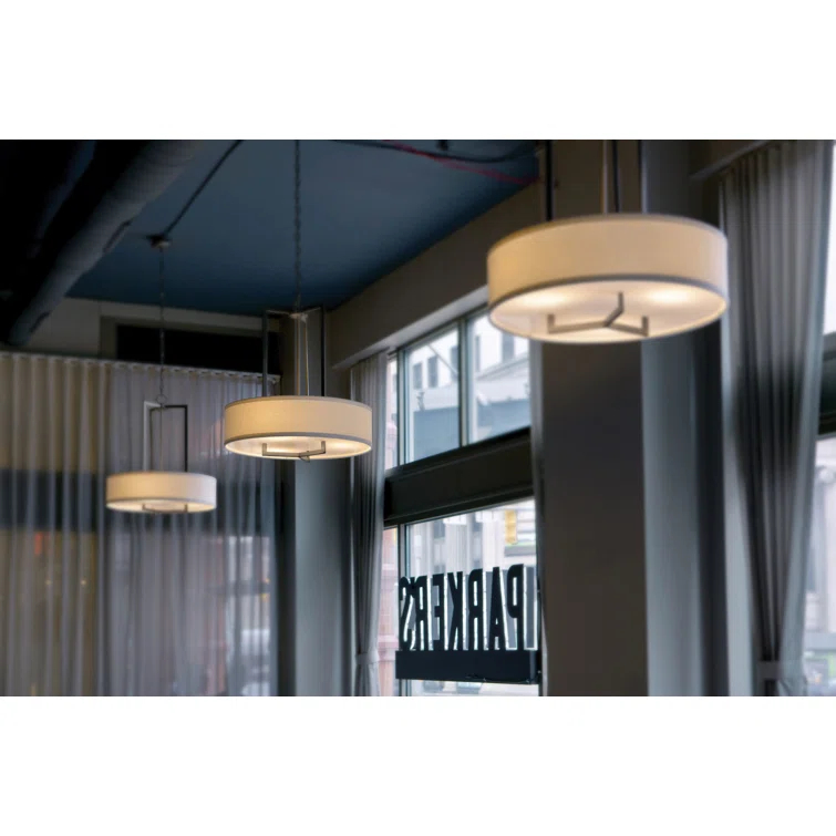 Hampton 3 - Light Unique / Statement Drum Pendant