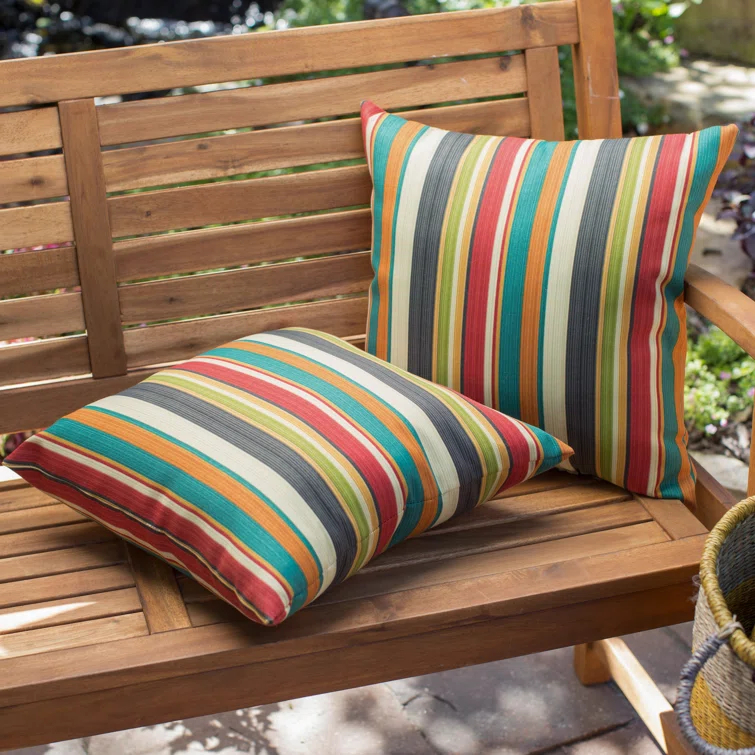 Indoor/Outdoor Reversible Throw Pillow