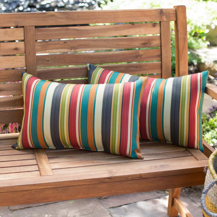 Indoor/Outdoor Reversible Throw Pillow