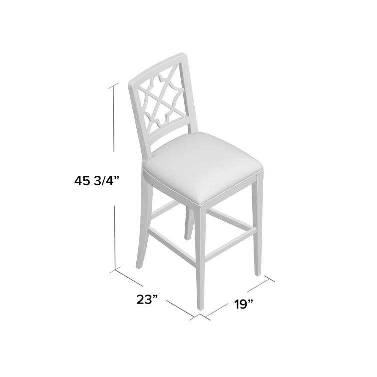 Ivory Key Upholstered Counter Stool