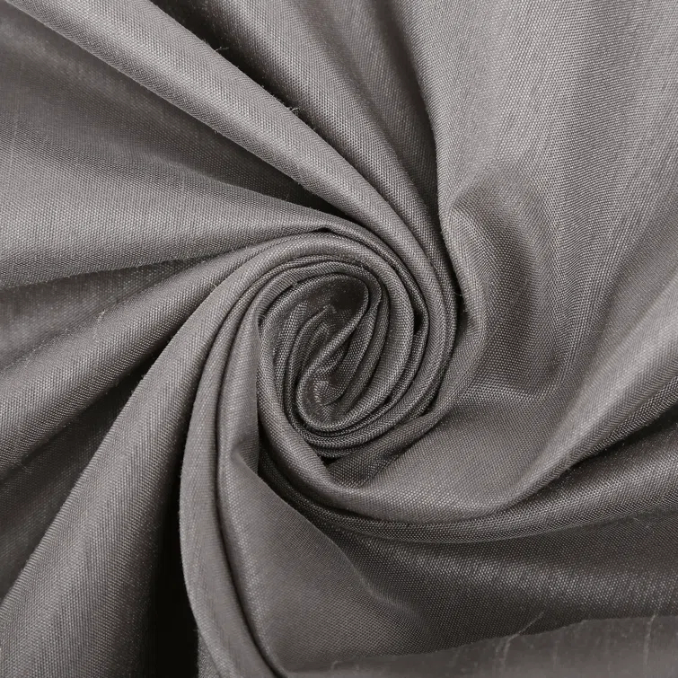 Faux Dupioni Silk Thermal Extreme 100% Blackout Back Tab Curtain Panel