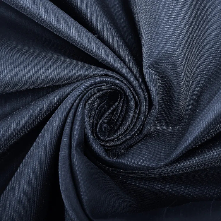 Faux Dupioni Silk Thermal Extreme 100% Blackout Back Tab Curtain Panel