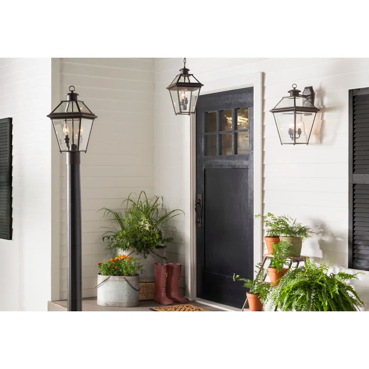 Calais 3 Light Empire Outdoor Wall Light