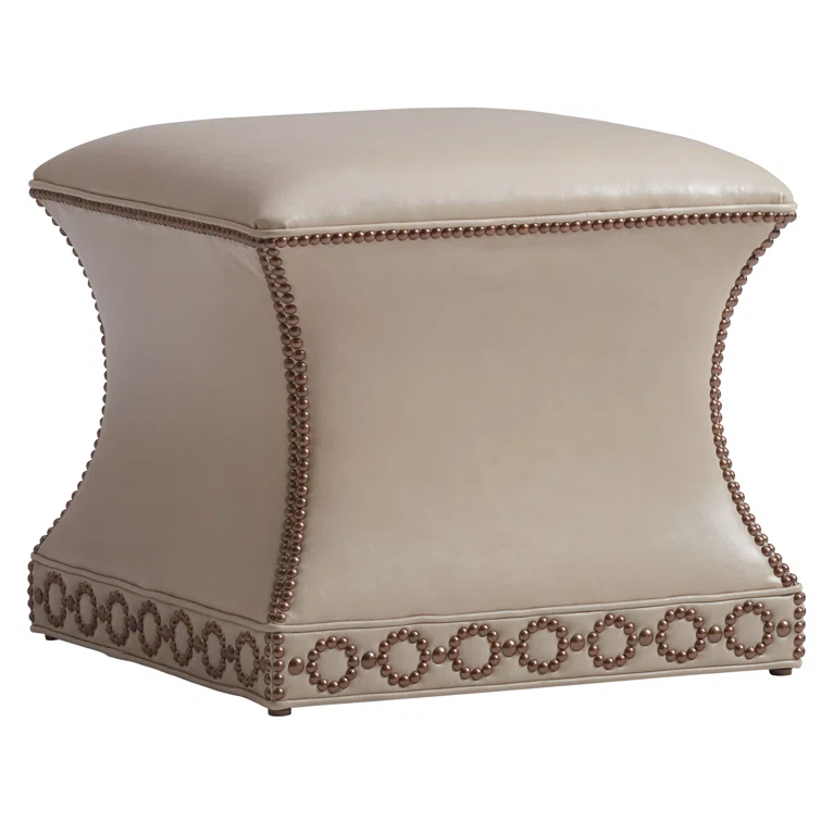 Carlyle Merino Leather Ottoman