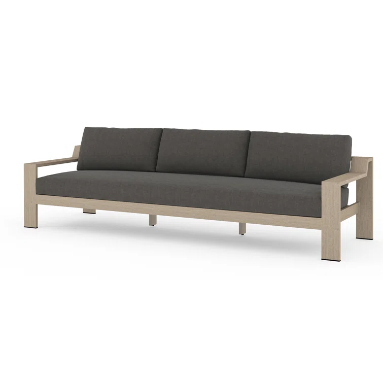 Monterey Gray Teak Two-Seater Outdoor Sofa