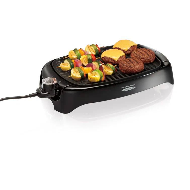 Hamilton Beach Hamilton Beach® 8 Serving Indoor & Outdoor Smokeless Grill Adjustable Temperature Control Black
