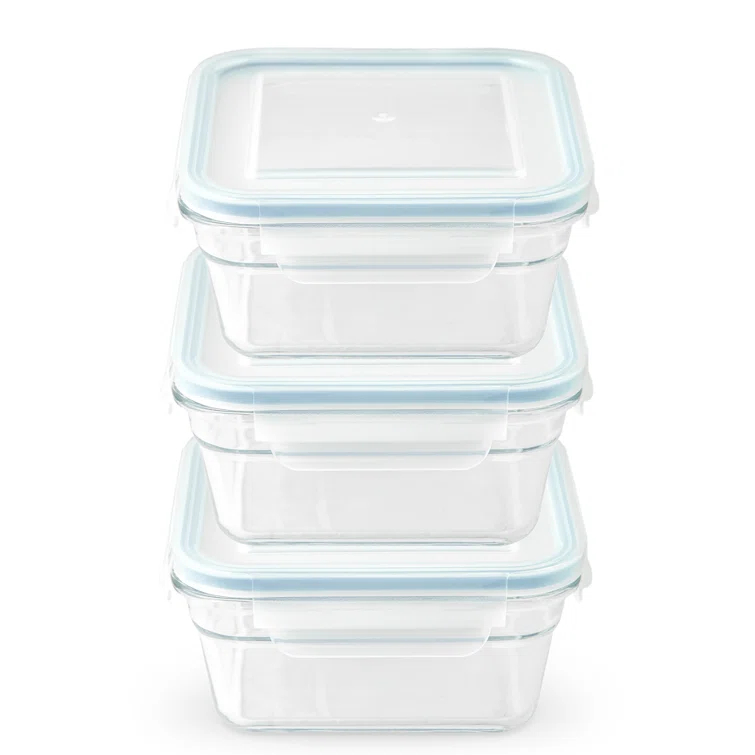 Glasslock Glass Food Storage - Set of 3 Containers and 3 Lids (Set of 3)