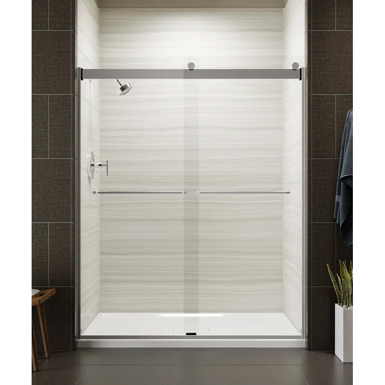 Levity 59.63" x 74" Bypass Shower Door with CleanCoat® Technology