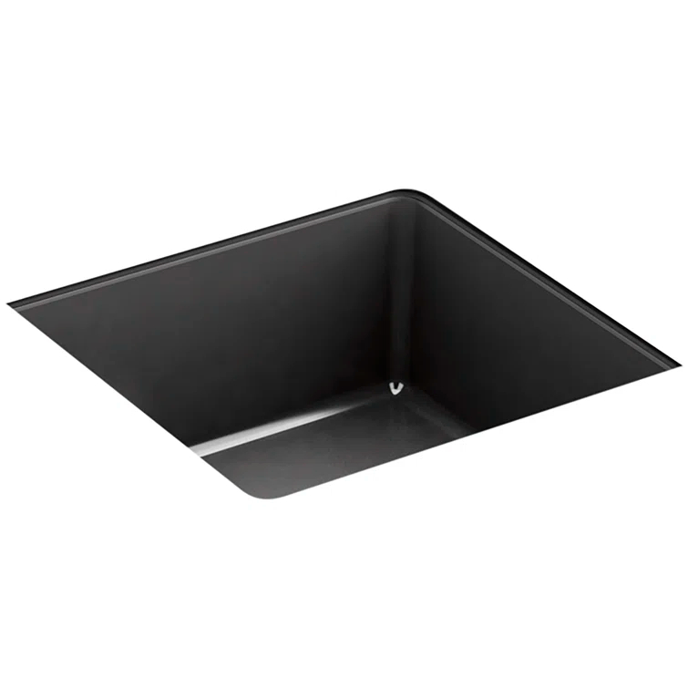 Verticyl Vitreous China Square Undermount Bathroom Sink with Overflow
