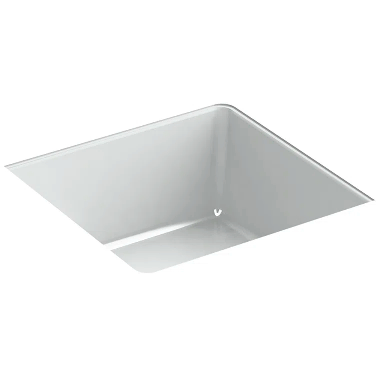 Verticyl Vitreous China Square Undermount Bathroom Sink with Overflow