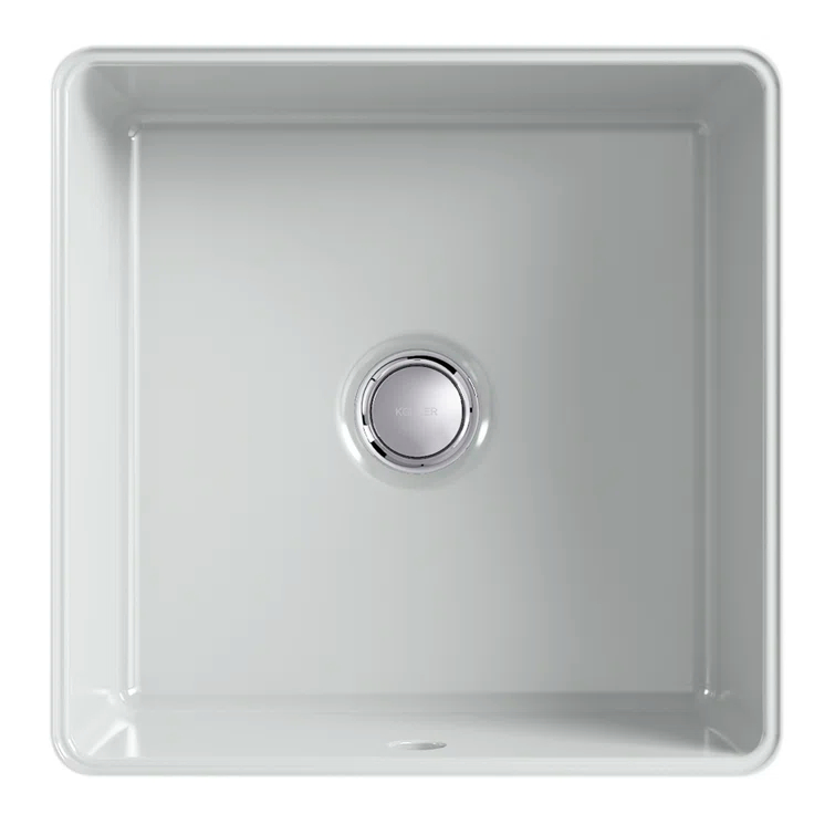 Verticyl Vitreous China Square Undermount Bathroom Sink with Overflow