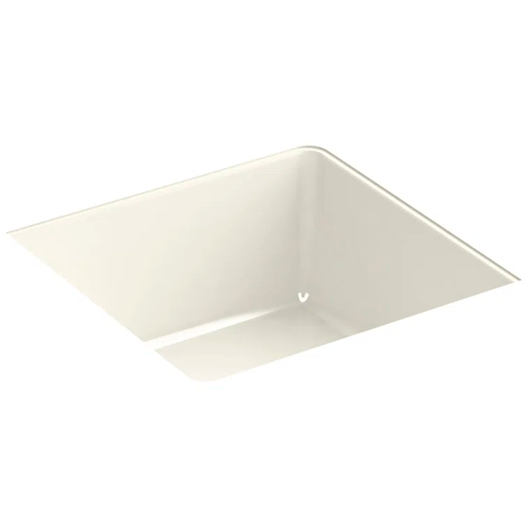 Verticyl Vitreous China Square Undermount Bathroom Sink with Overflow