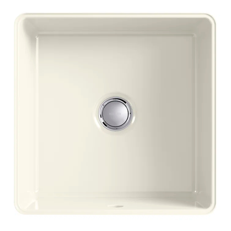 Verticyl Vitreous China Square Undermount Bathroom Sink with Overflow