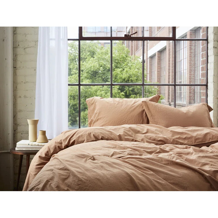 Organic Crinkled Percale Sheet Set