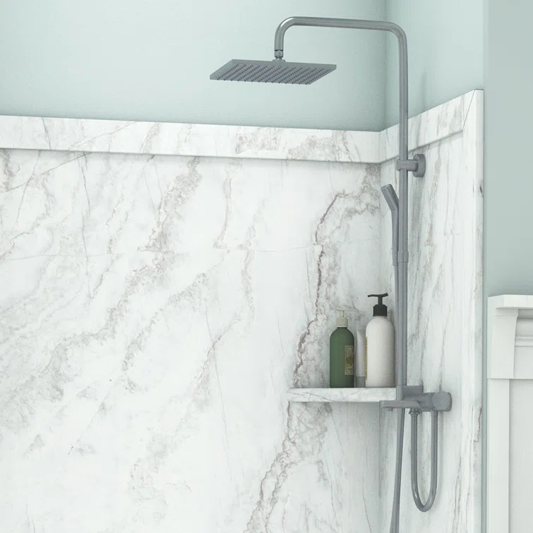 FlexStone Elegance 3-Panel 48"W x 36"D x 80"H Alcove Shower Surround