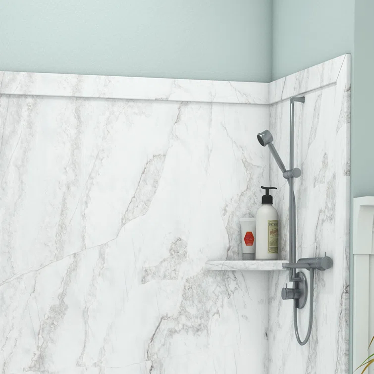 FlexStone Elite 60"W x 32"D x 60"H Alcove Bathtub Surround