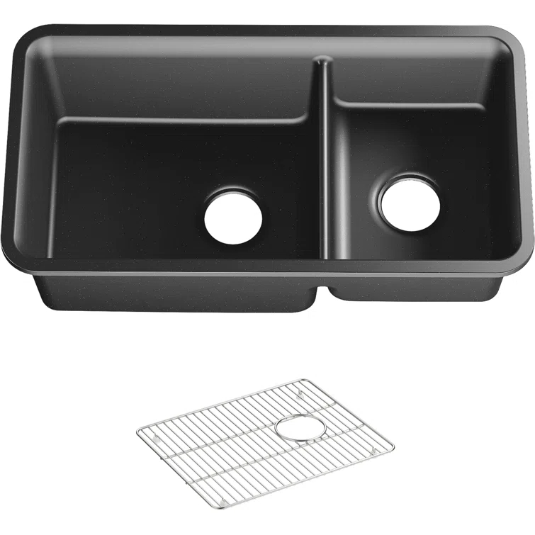 Cairn® 34" L x 18" W Double Basin Undermount with Accessories