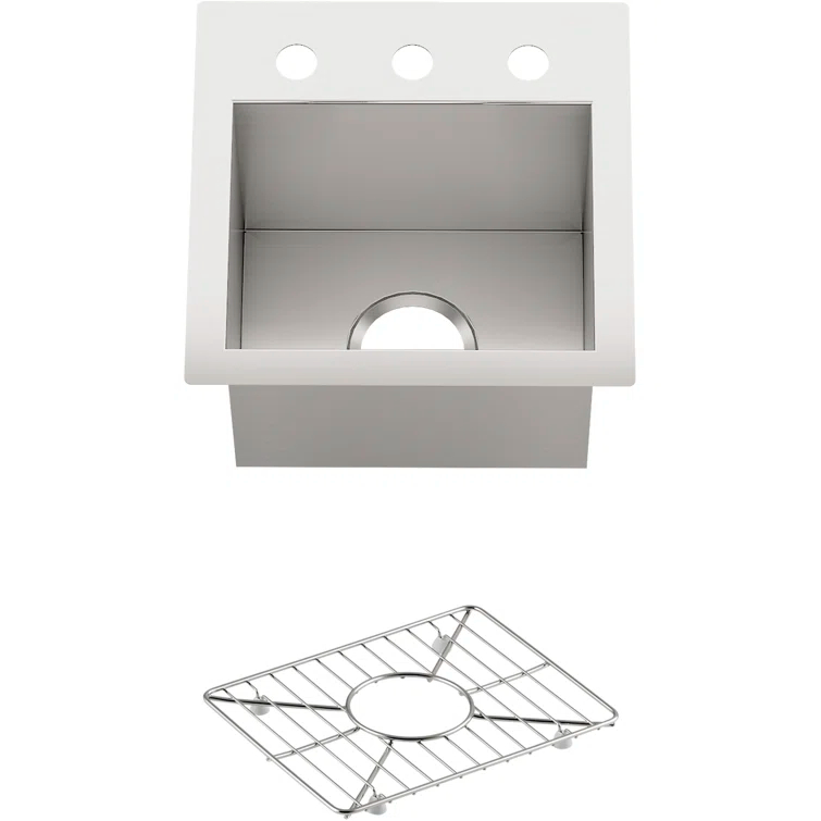 Vault™ 15'' L x 15'' W Dual Mount Bar Sink