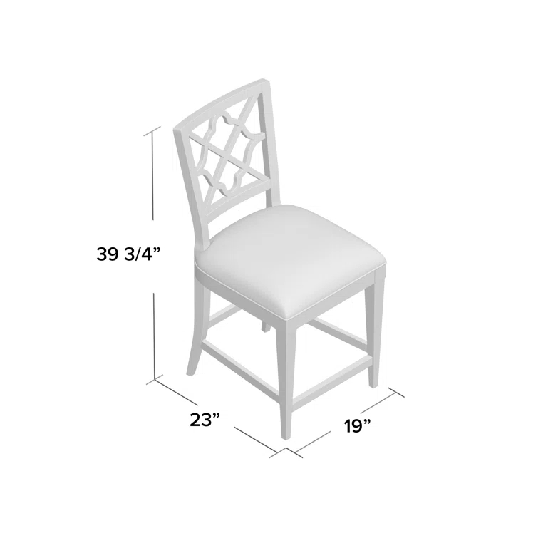 Ivory Key Upholstered Counter Stool