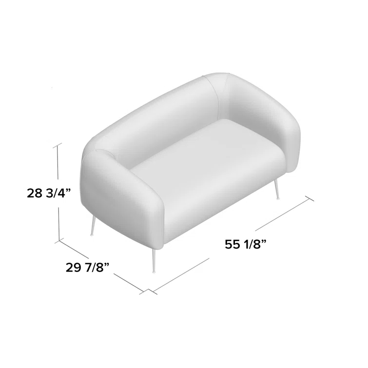 Safavieh  Couture High Line Collection Alena Stone Polyester Blend Loveseat