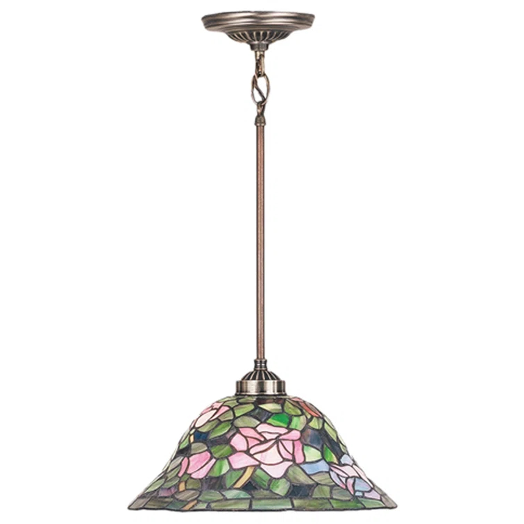 12"W Tiffany Rosebush Pendant.602
