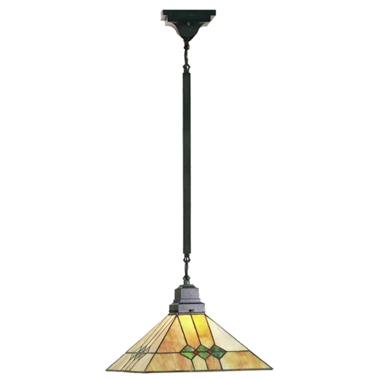 Meyda Lighting Martini Mission 1 - Light Mahogany Bronze Single Pendant