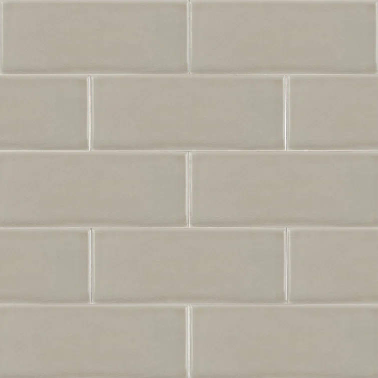 Glazed Handcrafted 4" x 12" Glossy Ceramic Subway Tile