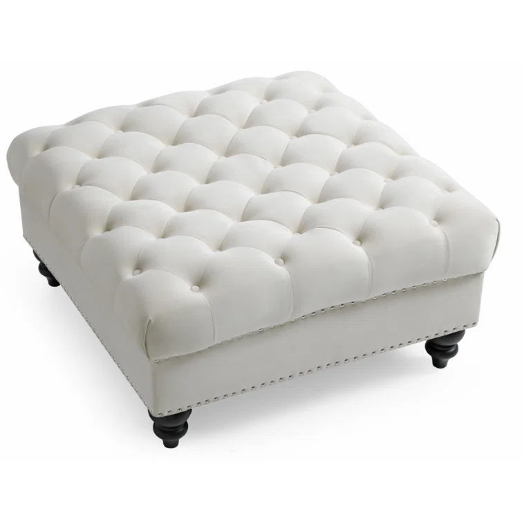 Nola Velvet Ottoman