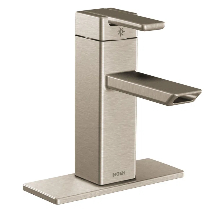 90 Degree Single Hole Bathroom Faucet with Drain Assembly