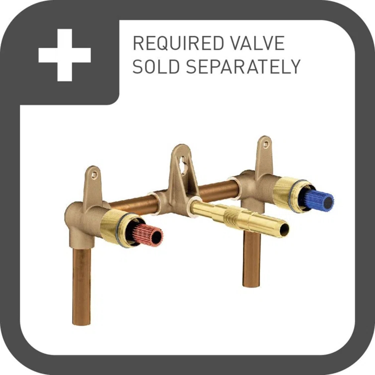 Moen Colinet Wall Mounted Bathroom Faucet Trim Kit, Valve Required