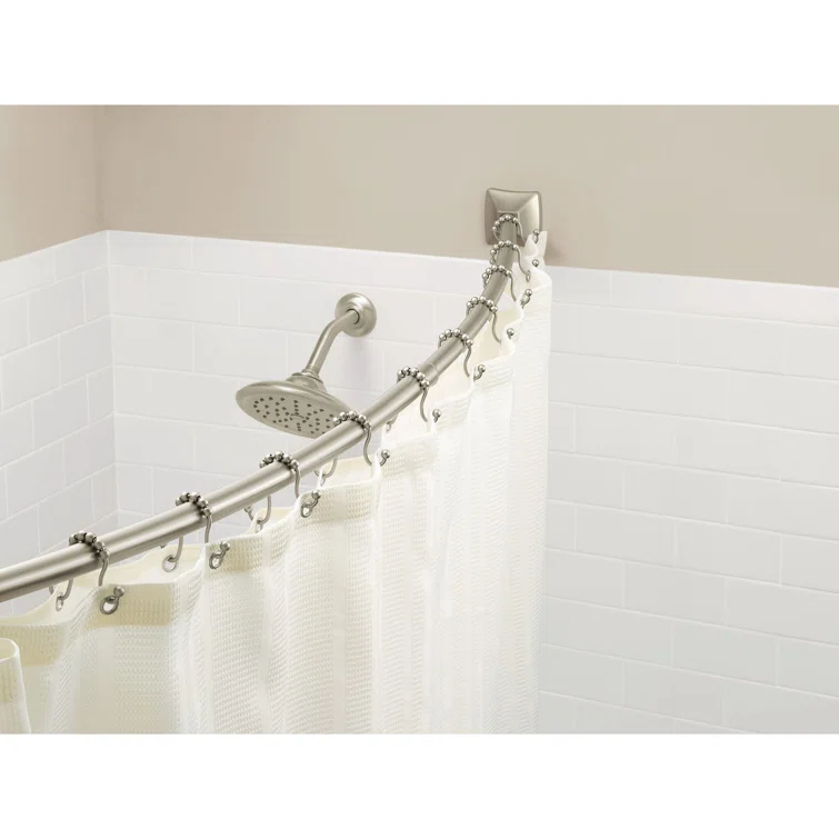 Moen 60-Inch to 72-Inch Permanent Mount Adjustable Curved Shower Rod