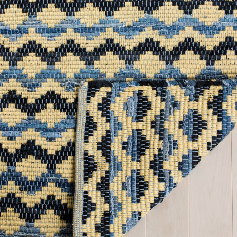 Annia Hand Woven Cotton Geometric Rug