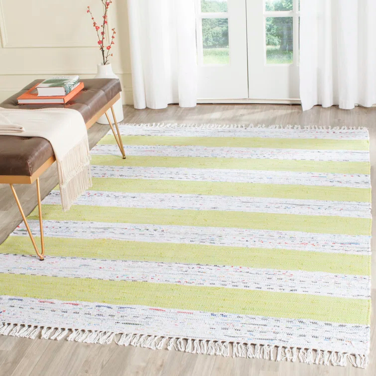 Yokum Hand Woven Cotton Striped Rug