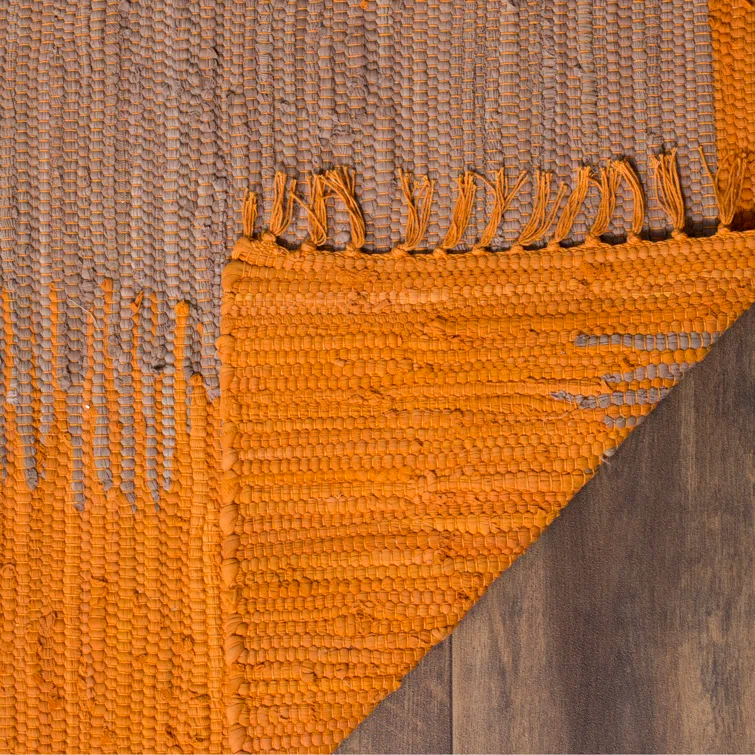 Annia Hand Woven Cotton Abstract Rug