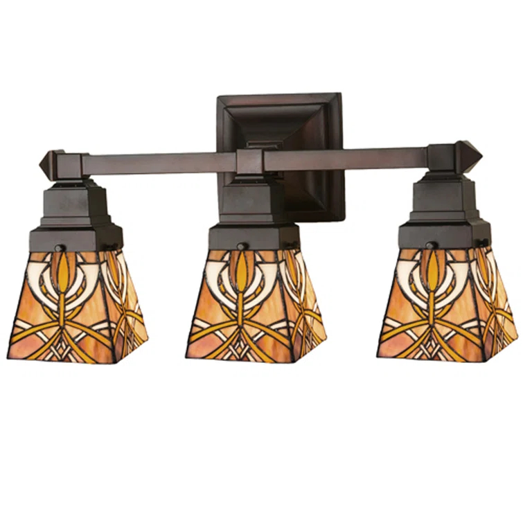 Meyda Tiffany 31234 Glasgow Bungalow 3 Light 20" Wide Bathroom Vanity Light - Tiffany