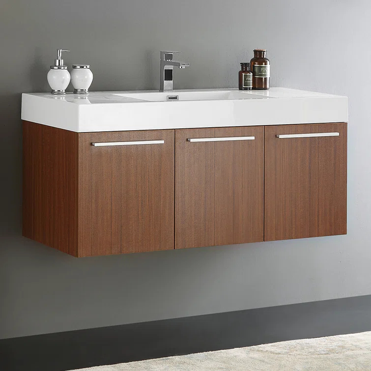 Vista 47" Wall-Mounted Single Sink Bathroom Vanity Set