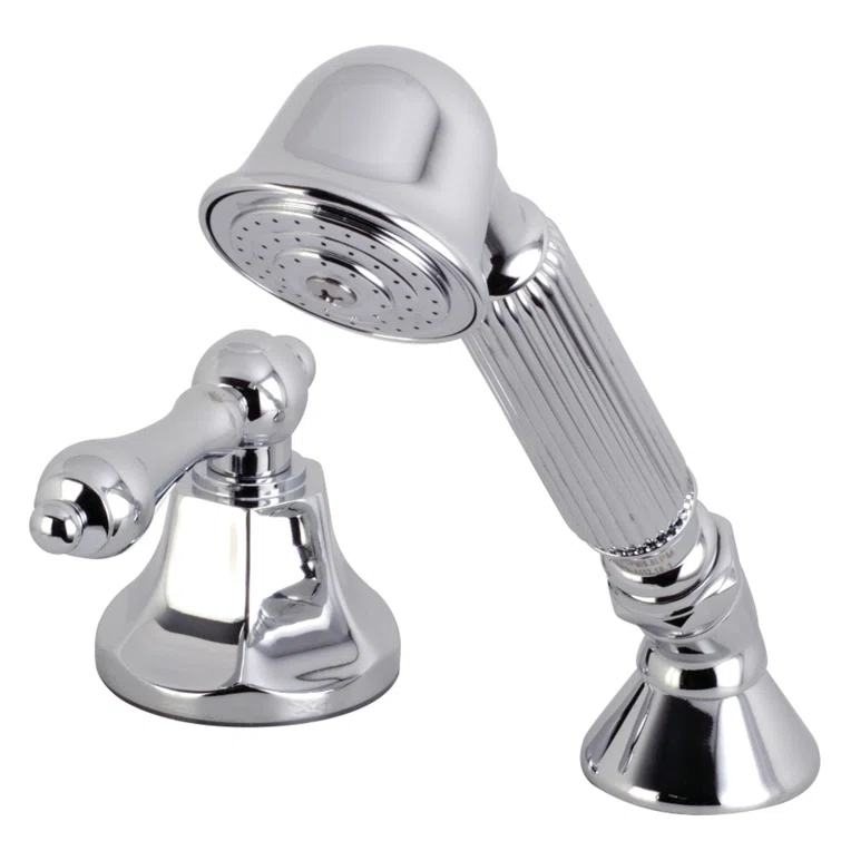 Kingston Brass Deck Mount Hand Shower with Diverter for Roman Tub Faucet