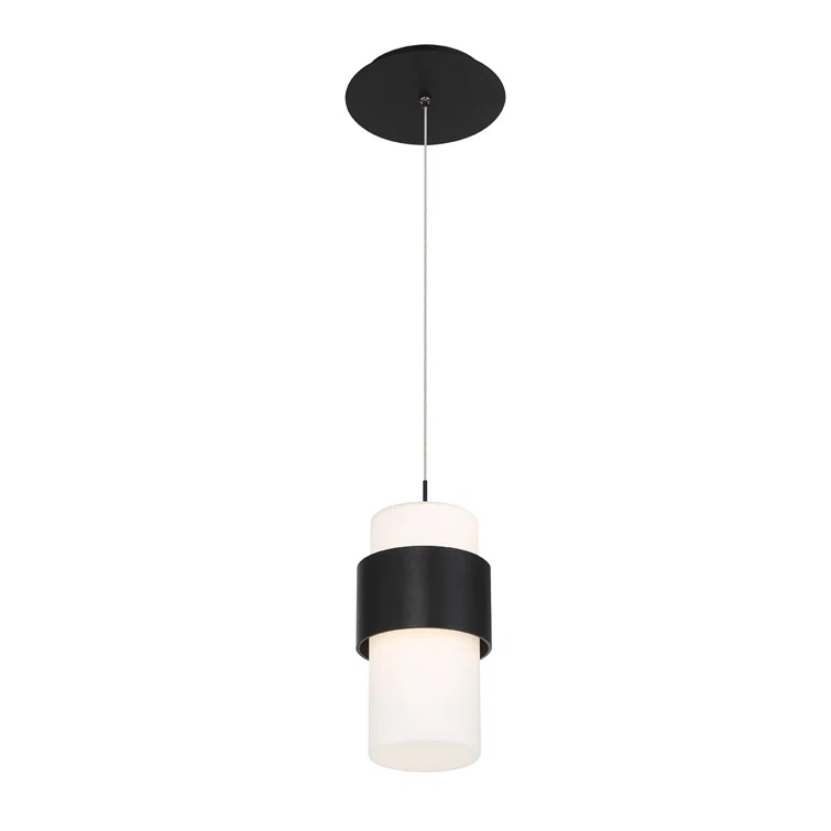 Banded 1 - Light LED Cylinder Pendant